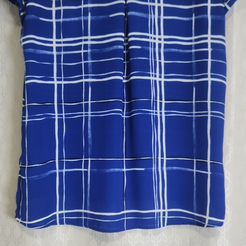 Apt. 9 Women's Blue and White Plaid Blouse - Picture 8 of 16